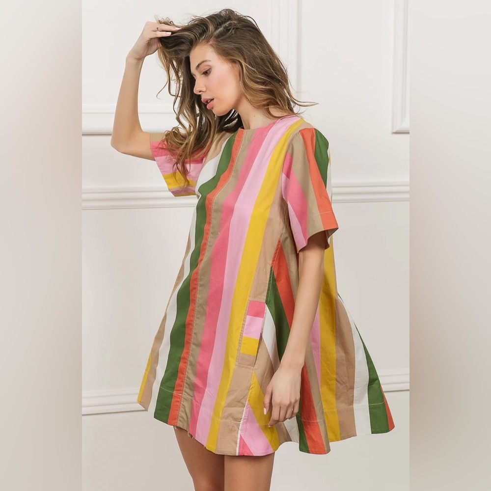 Anthropologie EMMY SHORT-SLEEVE SWING MINI
DRESS - NWT